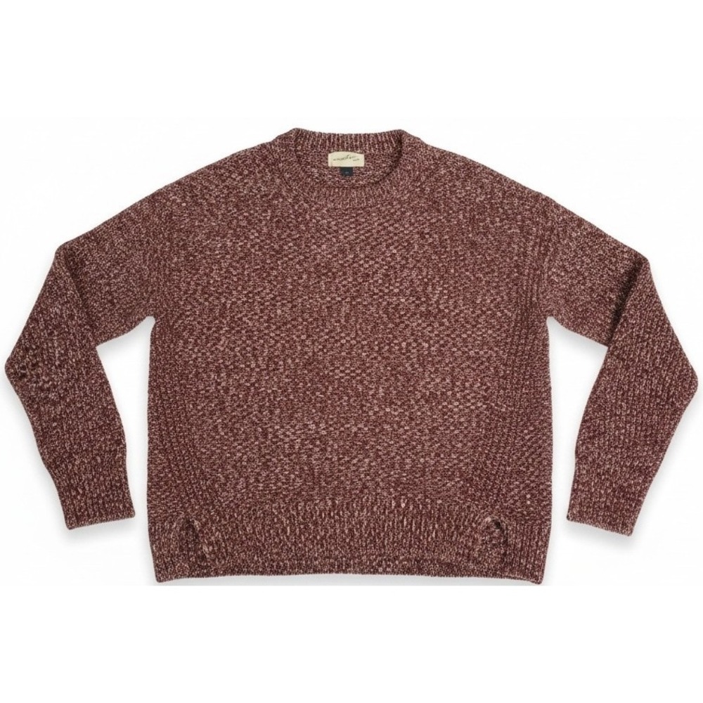 Universal Thread Women's Maroon Knit Sweater Size Small L/S Crewneck‎ Pullover